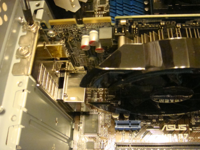The VGA card installed in the 16x PCI-e slot